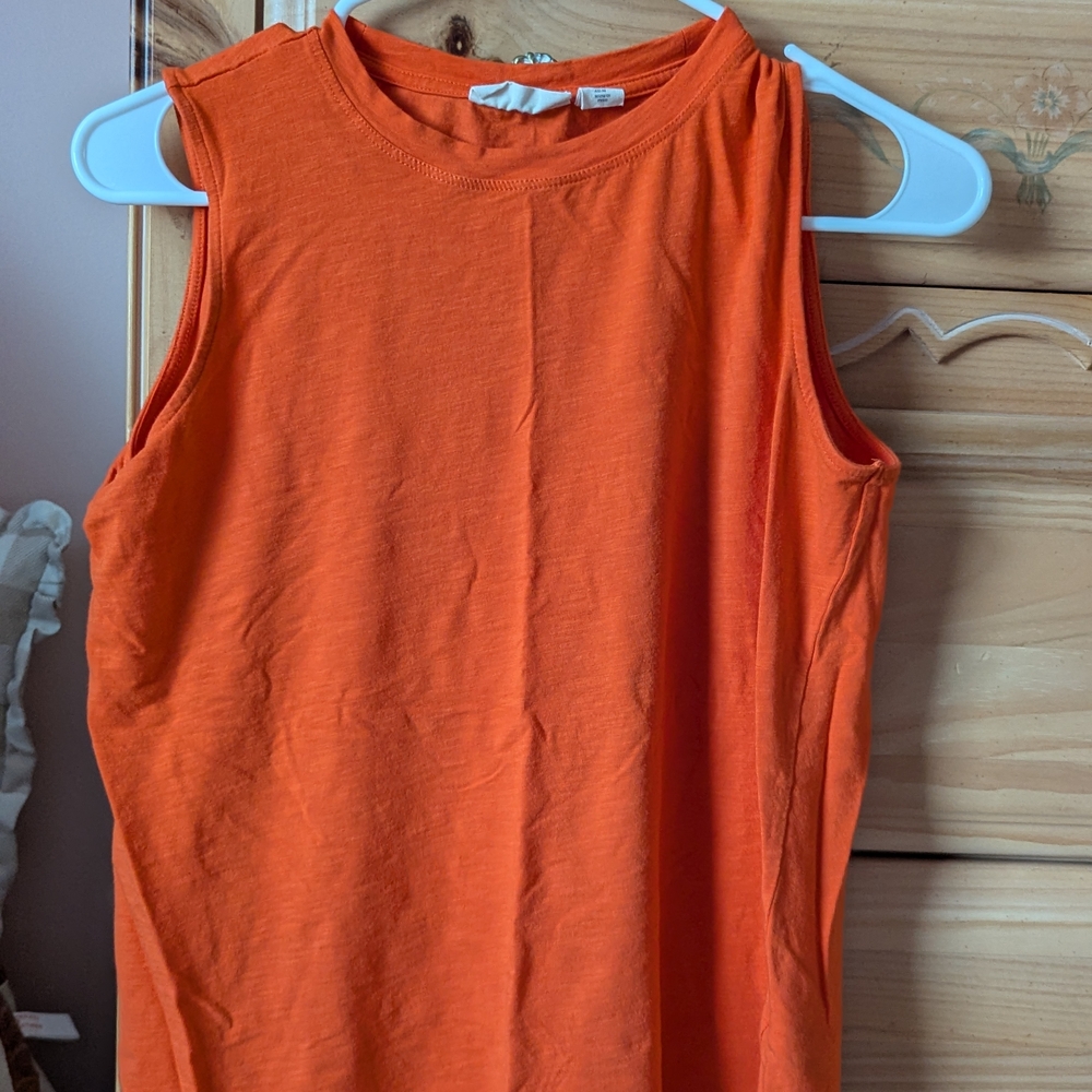 Christian Siriano Orange Sleeveless Top